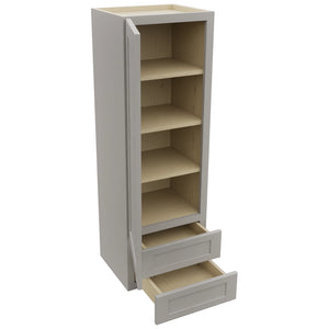 Fabuwood Galaxy Nickel WD1854 Wall Drawer Cabinet, Open View