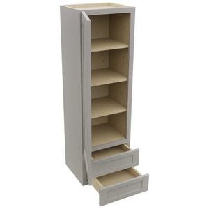 Fabuwood Galaxy Nickel WD1857 Wall Drawer Cabinet, Open View