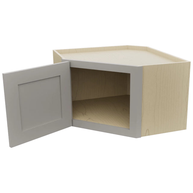 Fabuwood Galaxy Nickel WDC2415 Wall Corner Diagonal Cabinet, Open View