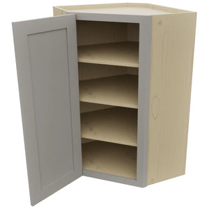 Fabuwood Galaxy Nickel WDC2439 Wall Corner Diagonal Cabinet, Open View
