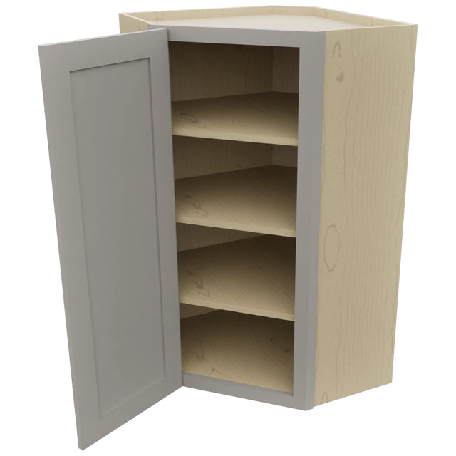 Fabuwood Galaxy Nickel WDC2442 Wall Corner Diagonal Cabinet, Open View
