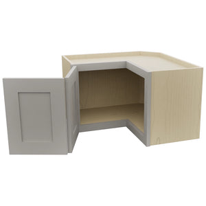 Fabuwood Galaxy Nickel WPC2415 Wall Corner Pie Cabinet, Open View