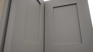 Fabuwood Galaxy Nickel WPC2415 Wall Corner Pie Cabinet, Detail View