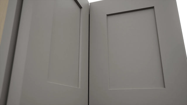 Fabuwood Galaxy Nickel WPC2415 Wall Corner Pie Cabinet, Detail View
