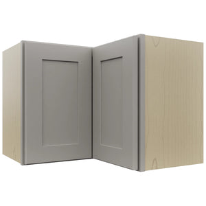 Fabuwood Galaxy Nickel WPC2418 Wall Corner Pie Cabinet, Front View