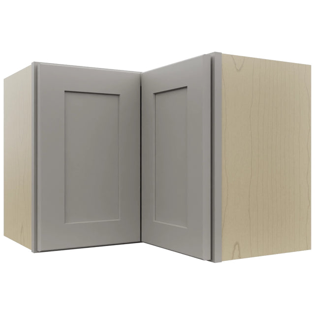 Fabuwood Galaxy Nickel WPC2418 Wall Corner Pie Cabinet, Front View