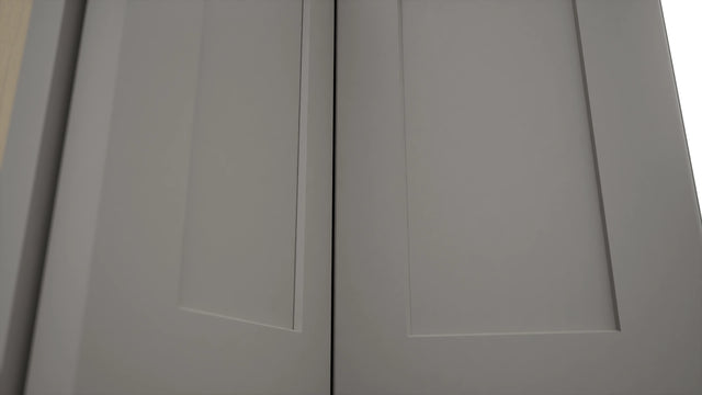 Fabuwood Galaxy Nickel WPC2418 Wall Corner Pie Cabinet, Detail View