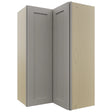 Fabuwood Galaxy Nickel WPC2439 Wall Corner Pie Cabinet, Front View