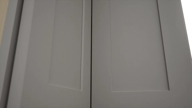Fabuwood Galaxy Nickel WPC2439 Wall Corner Pie Cabinet, Detail View