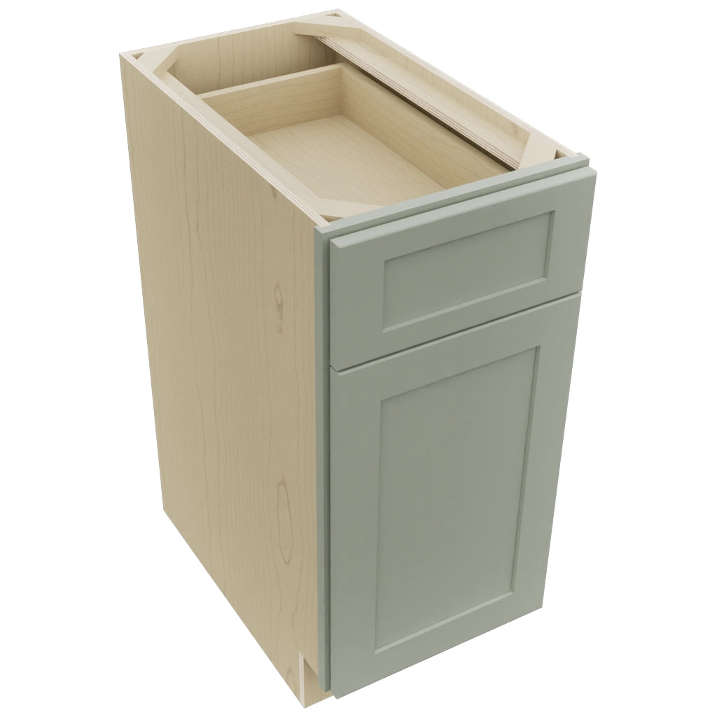 Fabuwood Galaxy Pistachio Green B15 Base Standard Cabinet, Top View