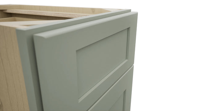 Fabuwood Galaxy Pistachio Green B15 Base Standard Cabinet, Detail View