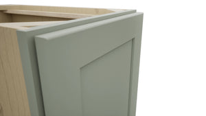 Fabuwood Galaxy Pistachio Green B15FD Base Full Door Cabinet, Detail View