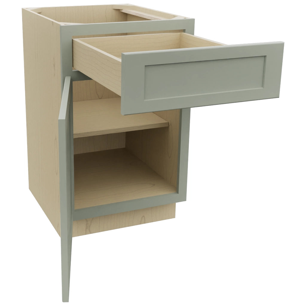 Fabuwood Galaxy Pistachio Green B21 Base Standard Cabinet, Open View