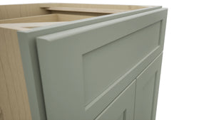 Fabuwood Galaxy Pistachio Green B24 Base Standard Cabinet, Detail View