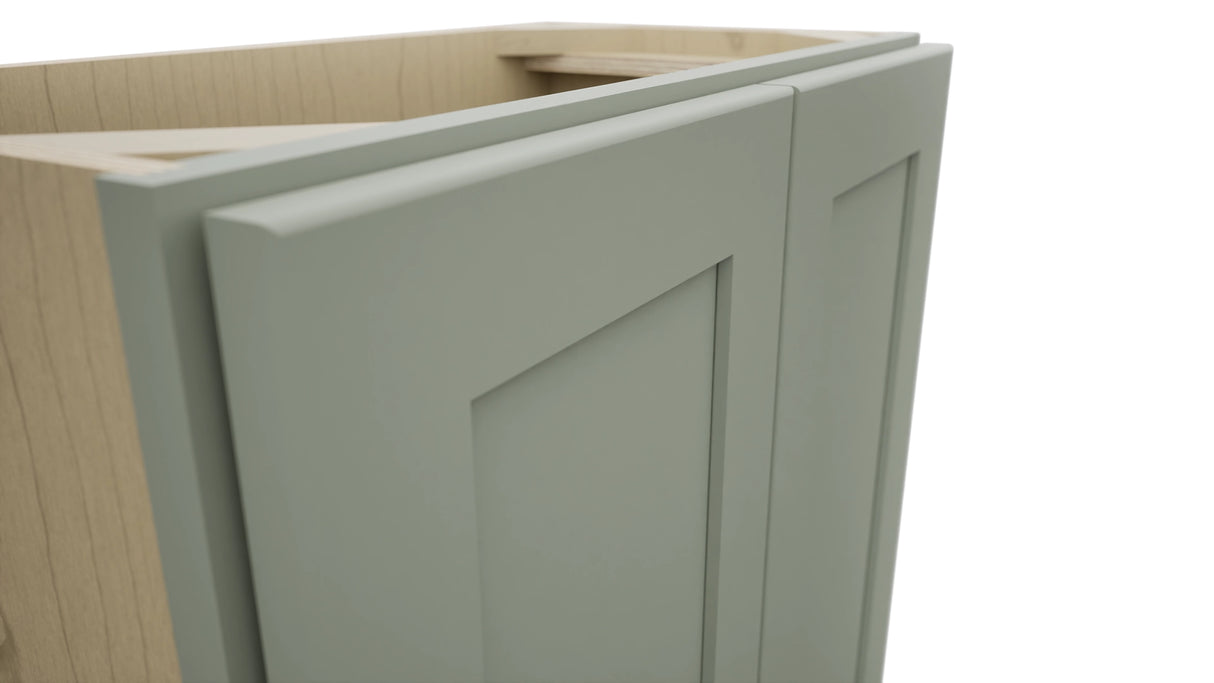 Fabuwood Galaxy Pistachio Green B24FD-12D Base Full Door Cabinet, Detail View