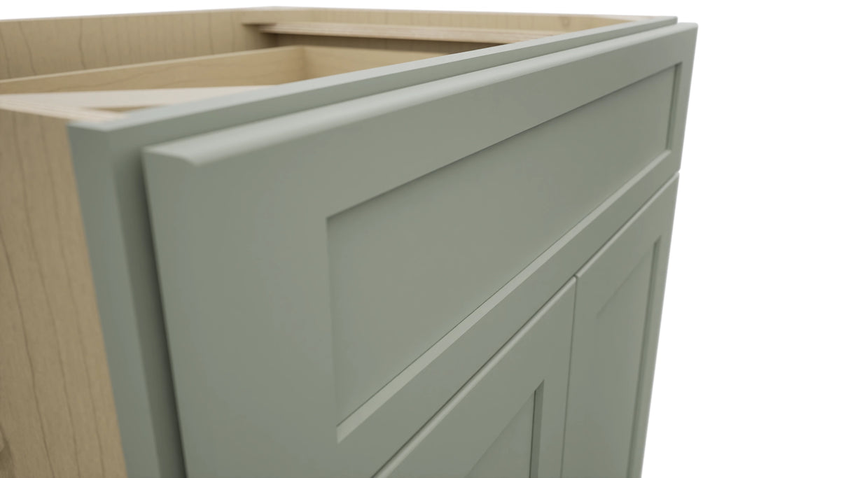 Fabuwood Galaxy Pistachio Green B30 Base Standard Cabinet, Detail View