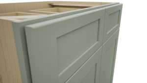 Fabuwood Galaxy Pistachio Green B33 Base Standard Cabinet, Detail View