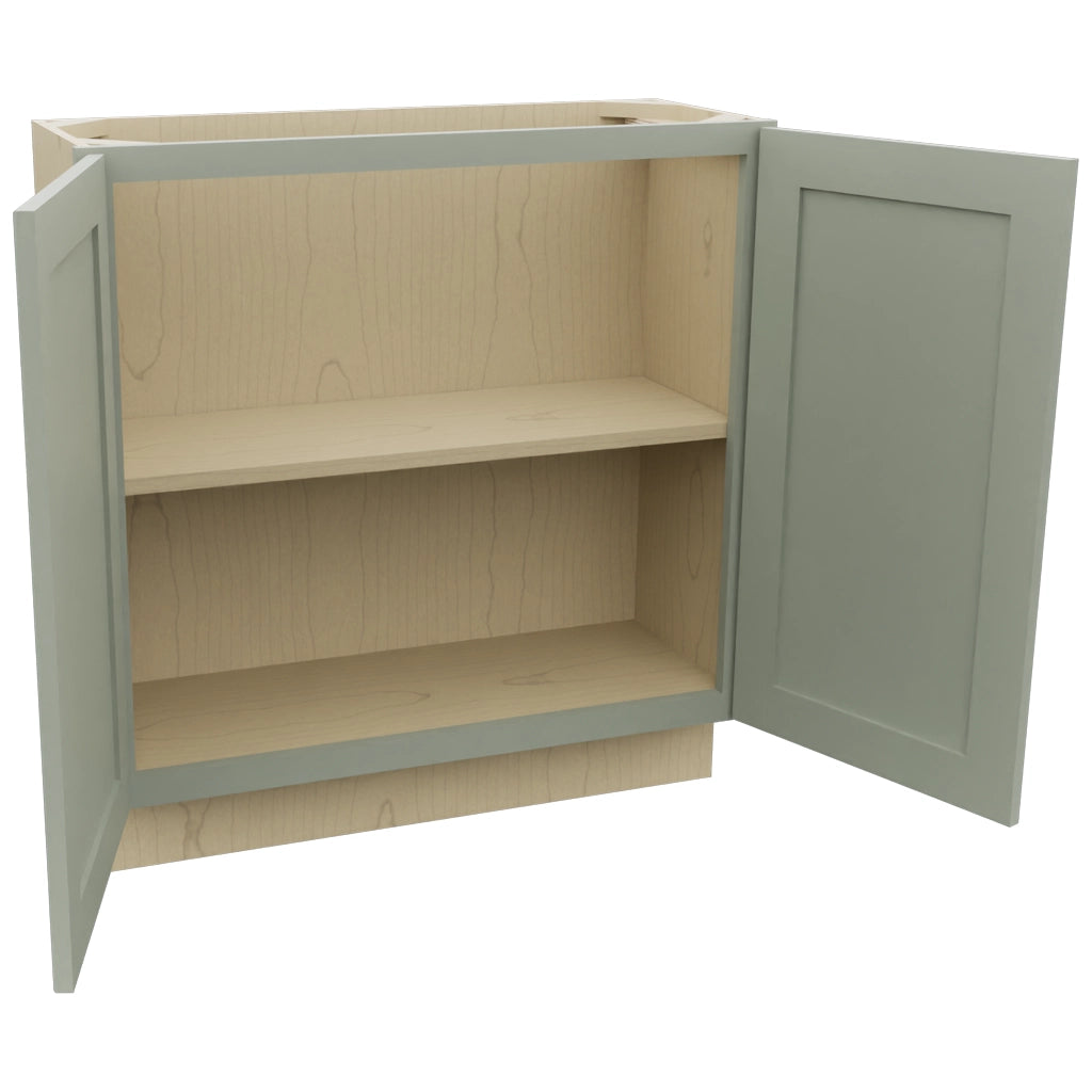 Fabuwood Galaxy Pistachio Green B33FD-12D Base Full Door Cabinet, Open View