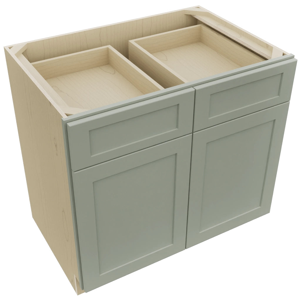 Fabuwood Galaxy Pistachio Green B36 Base Standard Cabinet, Top View