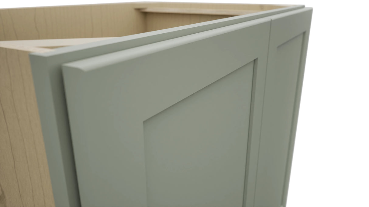 Fabuwood Galaxy Pistachio Green B36FD Base Full Door Cabinet, Detail View