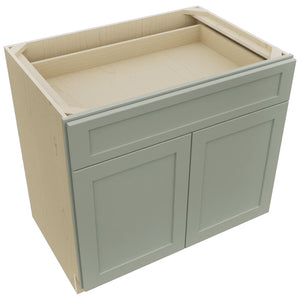 Fabuwood Galaxy Pistachio Green B36SDF Base Standard Cabinet, Top View