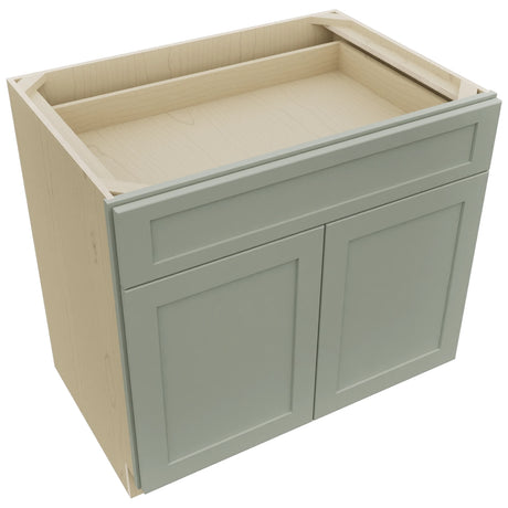 Fabuwood Galaxy Pistachio Green B36SDF Base Standard Cabinet, Top View