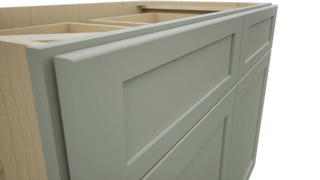 Fabuwood Galaxy Pistachio Green B42 Base Standard Cabinet, Detail View