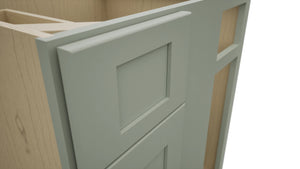 Fabuwood Galaxy Pistachio Green BLB36/39 Base Corner Blind Cabinet, Detail View