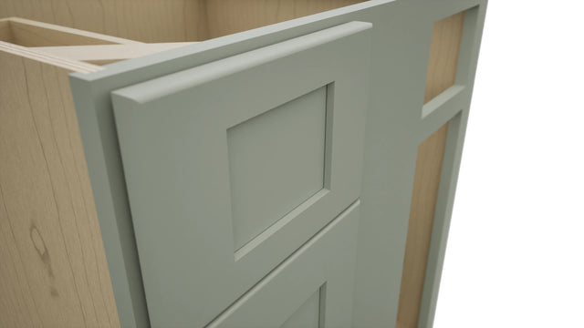 Fabuwood Galaxy Pistachio Green BLB36/39 Base Corner Blind Cabinet, Detail View