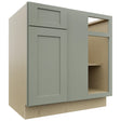 Fabuwood Galaxy Pistachio Green BLB39/42 Base Corner Blind Cabinet, Front View