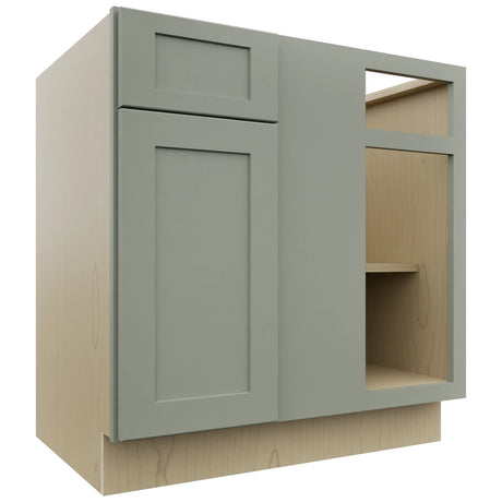 Fabuwood Galaxy Pistachio Green BLB39/42 Base Corner Blind Cabinet, Front View