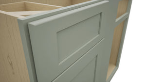 Fabuwood Galaxy Pistachio Green BLB42/45 Base Corner Blind Cabinet, Detail View