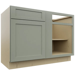 Fabuwood Galaxy Pistachio Green BLB48/51 Base Corner Blind Cabinet, Front View
