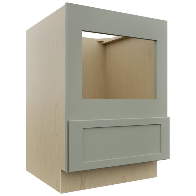 Fabuwood Galaxy Pistachio Green BMC24 Base Microwave Cabinet, Front View