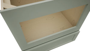 Fabuwood Galaxy Pistachio Green BMC30 Base Microwave Cabinet, Detail View