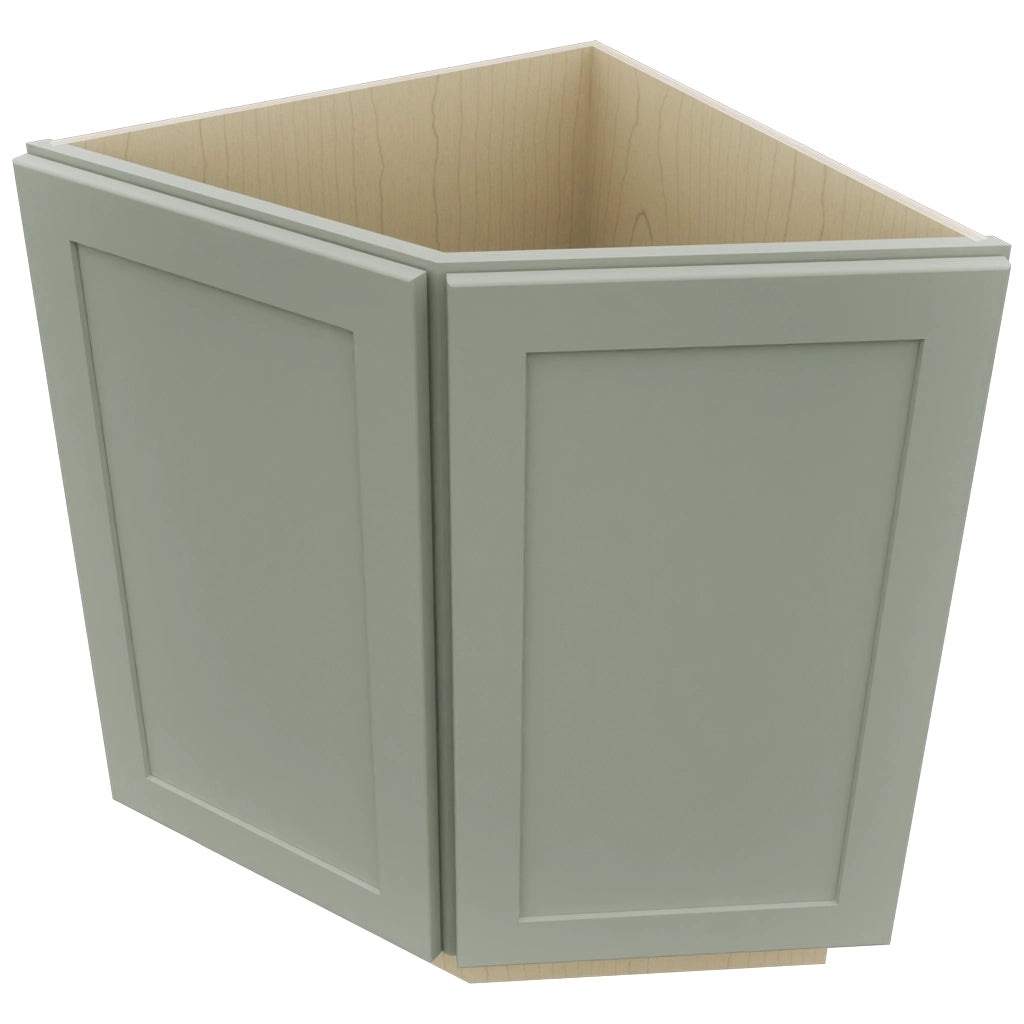 Fabuwood Galaxy Pistachio Green BRA24 Base Return Angle Cabinet, Top View
