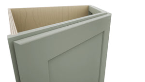 Fabuwood Galaxy Pistachio Green BRA24 Base Return Angle Cabinet, Detail View