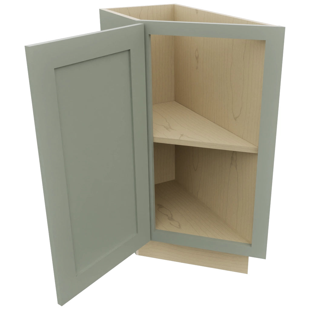 Fabuwood Galaxy Pistachio Green BTL12 Base Transitional Cabinet, Open View