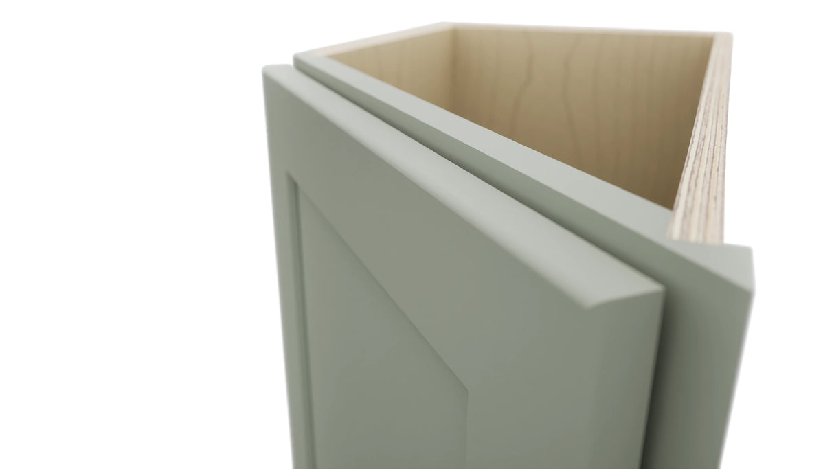 Fabuwood Galaxy Pistachio Green BTL12 Base Transitional Cabinet, Detail View