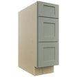 Fabuwood Galaxy Pistachio Green DB12 Base 3 Drawers Cabinet, Front View