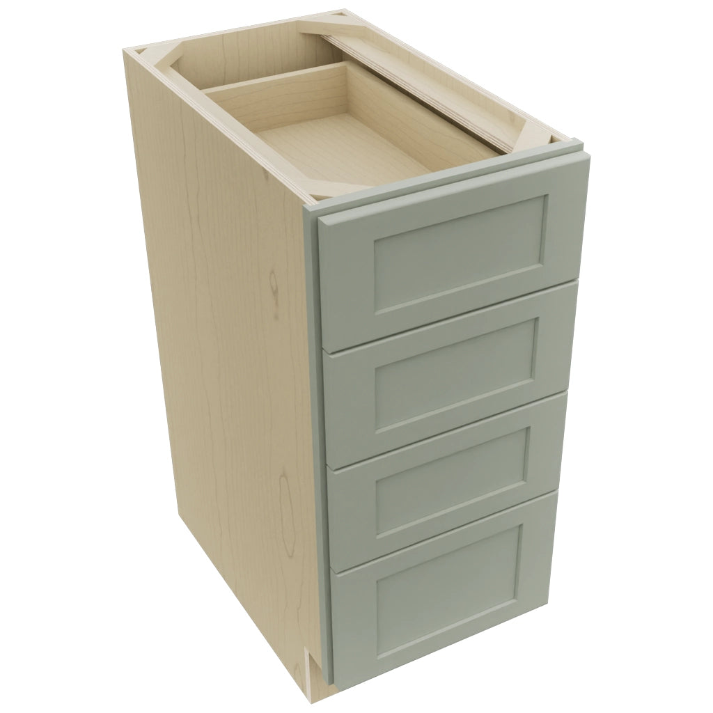 Fabuwood Galaxy Pistachio Green DB15-4 Base 4 Drawers Cabinet, Top View