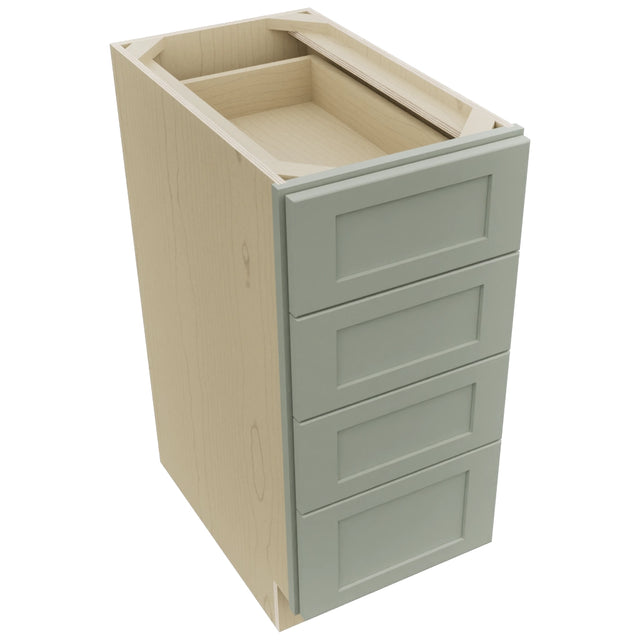 Fabuwood Galaxy Pistachio Green DB15-4 Base 4 Drawers Cabinet, Top View