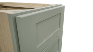 Fabuwood Galaxy Pistachio Green DB15-4 Base 4 Drawers Cabinet, Detail View