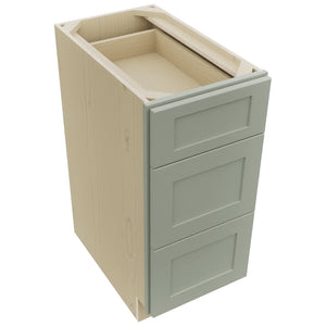 Fabuwood Galaxy Pistachio Green DB15 Base 3 Drawers Cabinet, Top View