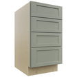 Fabuwood Galaxy Pistachio Green DB18-4 Base 4 Drawers Cabinet, Front View