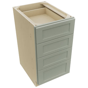Fabuwood Galaxy Pistachio Green DB18-4 Base 4 Drawers Cabinet, Top View