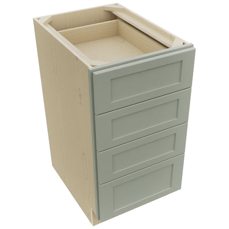 Fabuwood Galaxy Pistachio Green DB18-4 Base 4 Drawers Cabinet, Top View