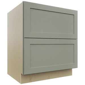 Fabuwood Galaxy Pistachio Green DB30-2 Base 2 Drawers Cabinet, Front View
