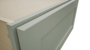 Fabuwood Galaxy Pistachio Green DBS24 Base Bench Seat Cabinet, Detail View