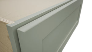 Fabuwood Galaxy Pistachio Green DBS30 Base Bench Seat Cabinet, Detail View